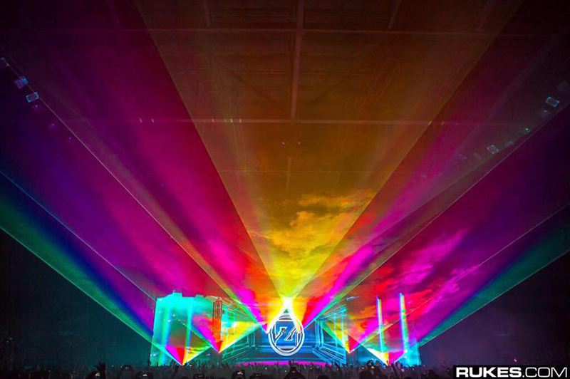 Zedd's 'True Colors' World Tour Includes Color Laser Effects. Pyrotecnico used KVANT RGB Spectrum lasers controlled with FB3QS hardware and Pangolin's Beyond software for the shows.