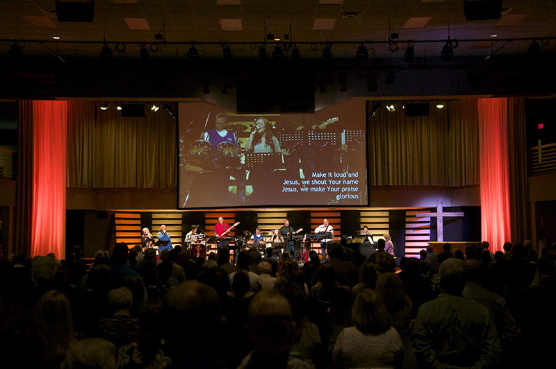 Getwell Road United Methodist Church now features a new lighting system with a variety of fixtures from Chauvet Professional