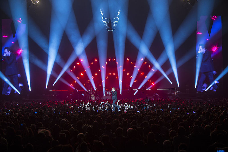 The design features 36 Robe BMFL Spot moving lights