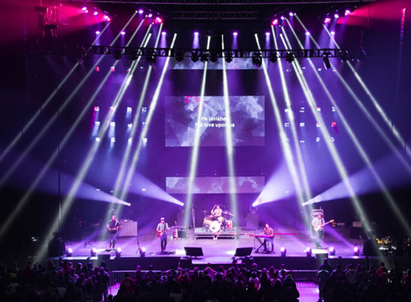 B&L Sound and Lighting provided Chauvet Professional fixtures and panels.