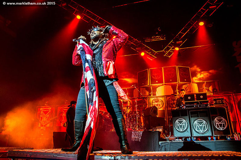 Skindred lit by Robe. Photo by Mark Latham