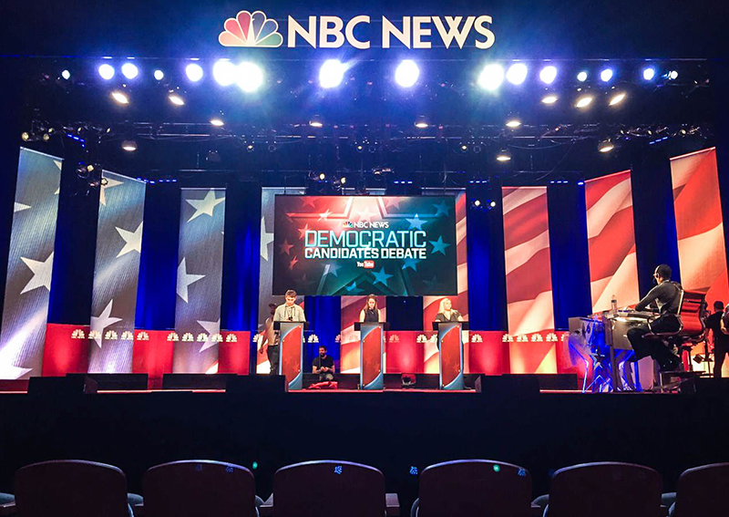 The debate made use of audio and LED solutions provided by LMG.