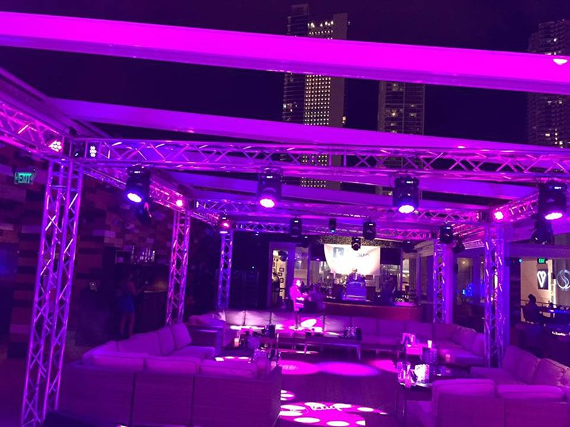 Meacham chose fixtures from Chauvet's Professional and DJ product lines.