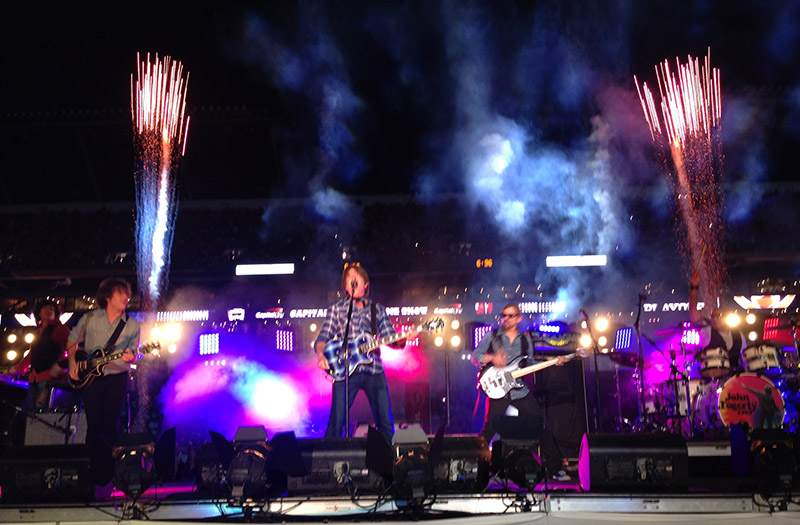 The halftime show featured Strike 4s