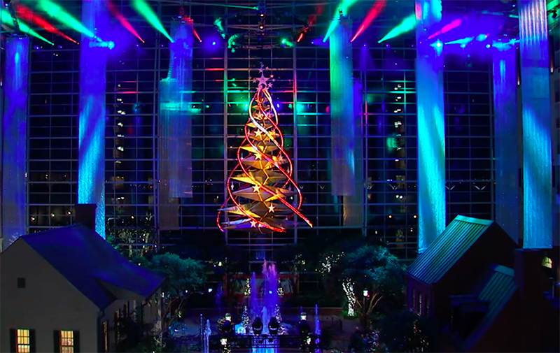 Christmas on the Potomac Lighting the Atrium ‘Tree’ at the Gaylord