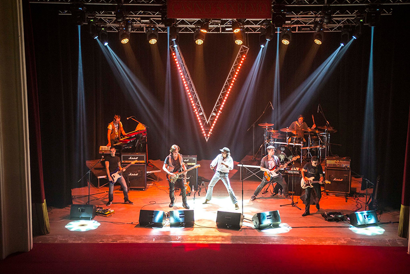 Vasco Rossi Tribute Band La Combriccola del Blasco Lit with Clay Paky Fixtures. Photo by Pico Service