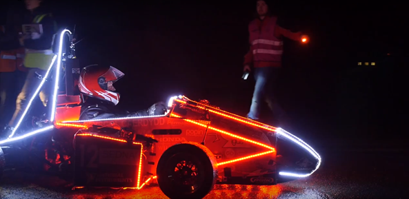 The car had 1500 individual LED’s from Sedna’s flexible LED strip range.