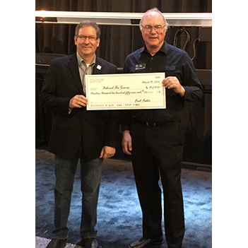 Pictured are Rick Rudolph, Chair of the Behind the Scenes Foundation, and Fred Foster CEO of ETC
