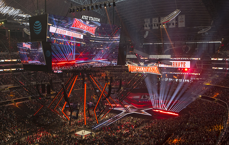TJ Benton served as Crew Chief for Syncrolite and worked alongside Jason Robinson, the WWE Production Designer and Jason Shaw, the Senior Manager of Lighting.
