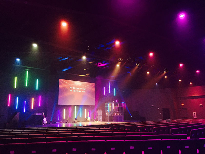 Crown Design Group steered the church toward the RGB fixtures.