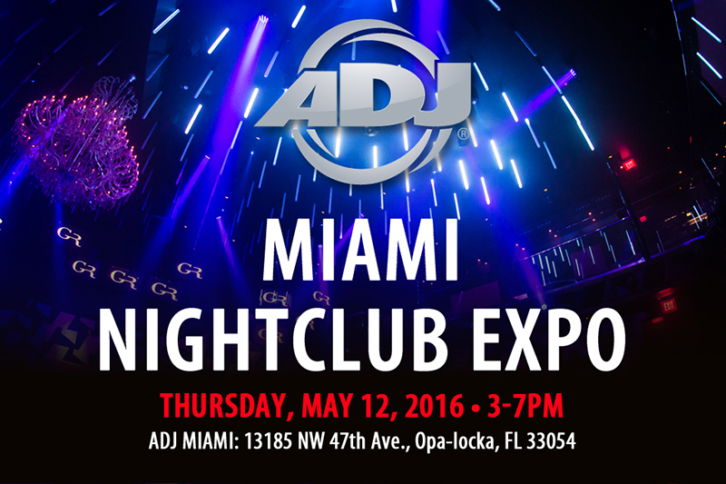 ADJ Nightclub Expo Set for May 12