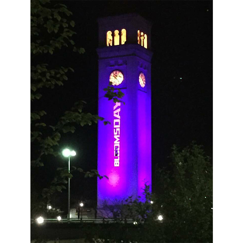 For 12K Lilac Bloomsday Run, Clock Tower Lit with Chauvet Professional Fixtures
