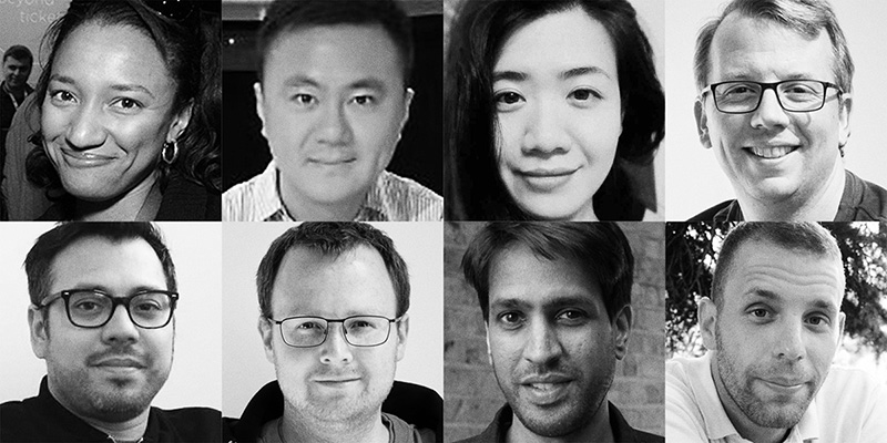 Pictured here from left, on top row, are Fleurette Vincent, Desmond Yim, Chrysant Liu and Lars Paape. From left, bottom row, are Christian Dickens, Andy Briggs, Mit Patel, Ryan Sklar.