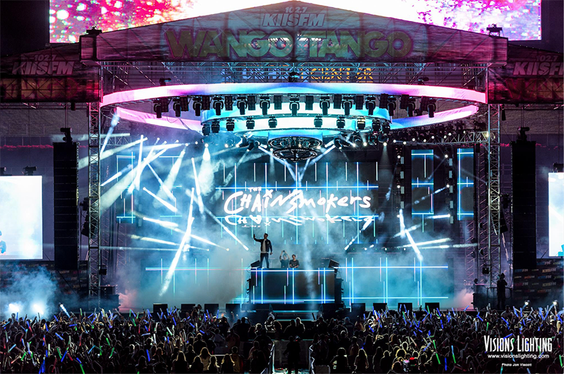 Visions Lighting provided Elation fixtures for Wango Tango and other early season events.