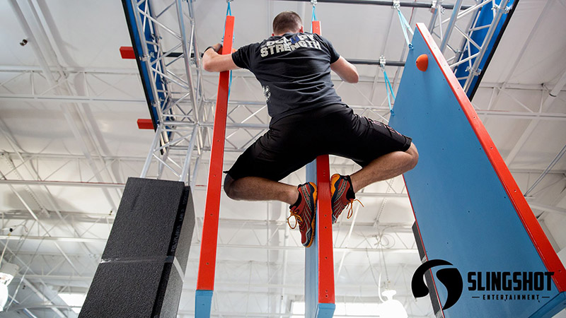 Slingshot's Ninja-style obstacles make use of Milos' QTL/QTV truss.