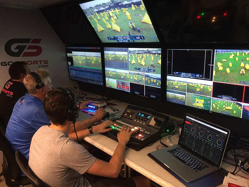 The setup included three Blackmagic Studio Camera 4Ks, ATEM production switchers and a Smart Videohub router.