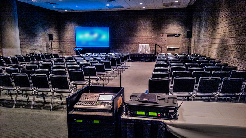 Visual Horizon Communications’ (VHC) Break-Out Room Integrated Solution (BORIS) system incorporates the Roland VR-50HD All-In-One AV Mixer