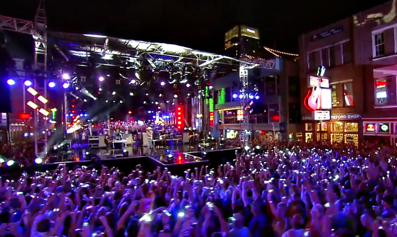Bandit Lights Downtown CMT Awards Stage in Nashville