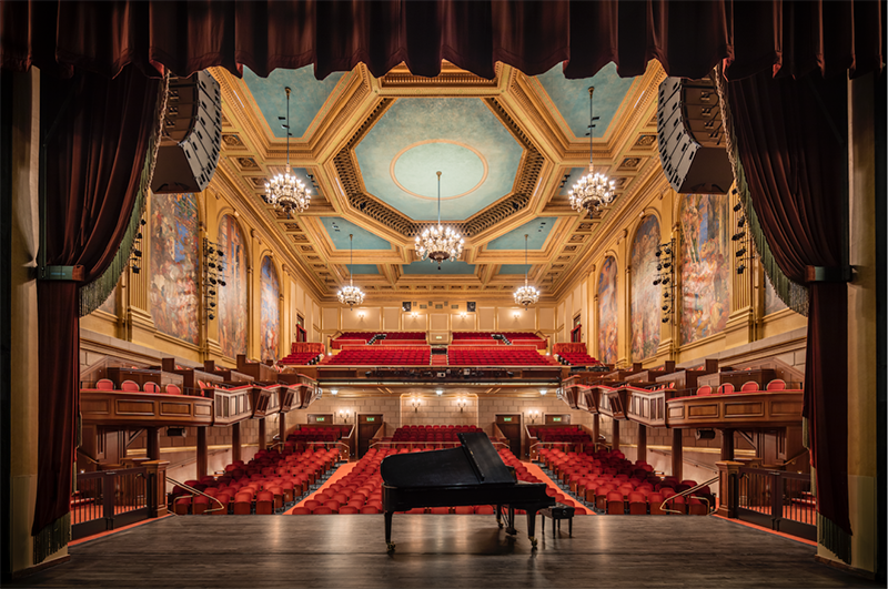 The Herbst Theatre at San Francisco’s War Memorial Veterans Building. Auerbach Pollock Friedlander provided theatre planning and consulting for the 900-seat venue. Photo by Kyle Jeffers