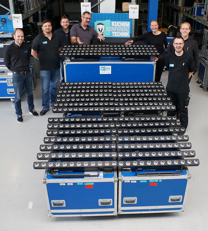 Kuchem Konferenz Technik added 110 Elation Professional SixBar 1000 LED battens