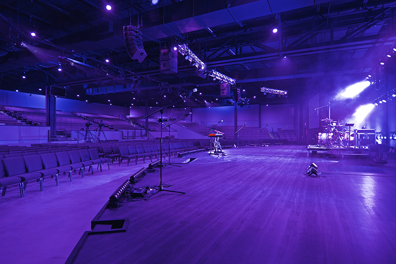 The Inspire fixtures are DMX controlled, so can be easily integrated into the building’s control system