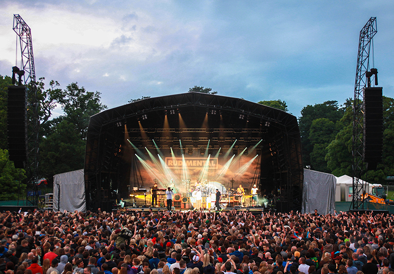 The Forest Live 2016 setup at Westonbirt Arboretum in Tetbury, Gloucestershire.