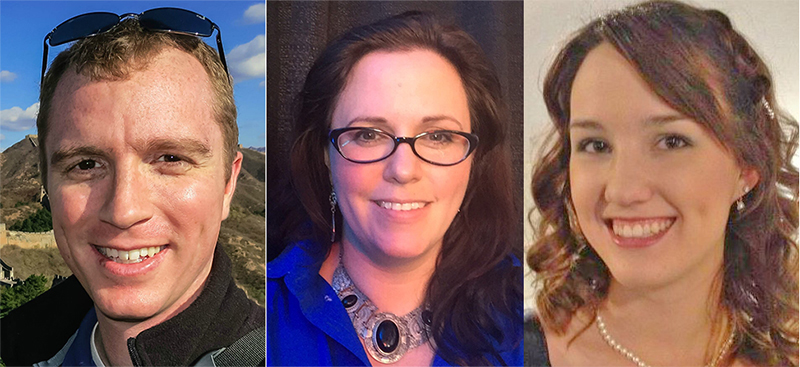 Brandon Mitchell, Roz Dahlie and Kaitlin Gill