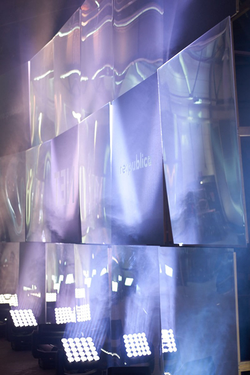 The ACL 360 Matrix fixtures were used for a variety of purposes including background lighting for the stage, backlighting for camera and special effect lettering