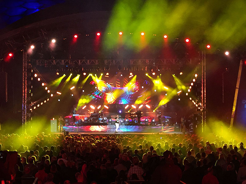 Fineline Supplies Lighting, Video and Rigging for Duran Duran in Eden, Cornwall, UK