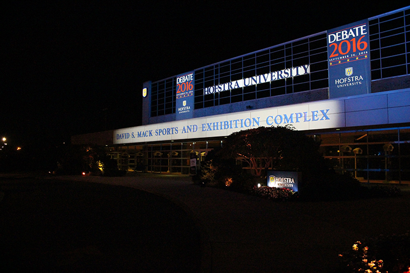 David S. Mack Sports and Exhibition Complex at Hofstra University, site of the first debate between Donald Trump and Hilary Clinton