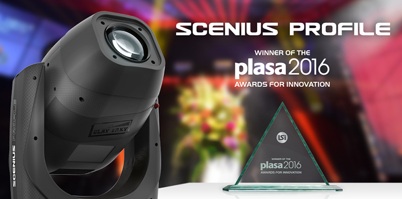Clay Paky's Scenius Profile was honored for innovation.