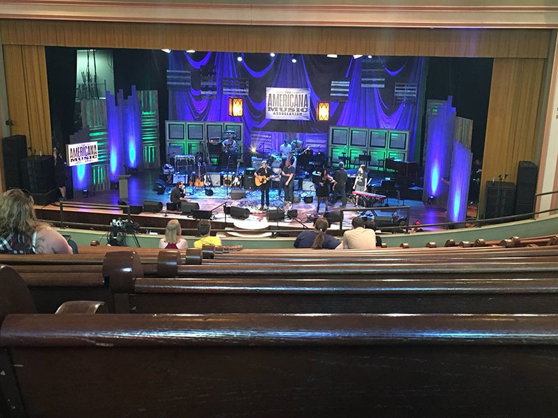Ryman Auditorium in Nashville lit with Chauvet LEDs