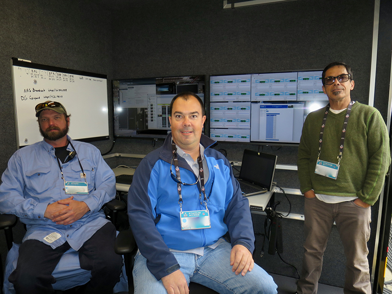 From left: CAT Entertainment Service’s Jason Roof, Greg Landa, and Bobby De Luna