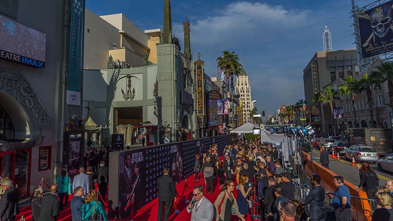 4Wall LA provided red carpets, stanchions, crowd control fences, press lighting and signage.