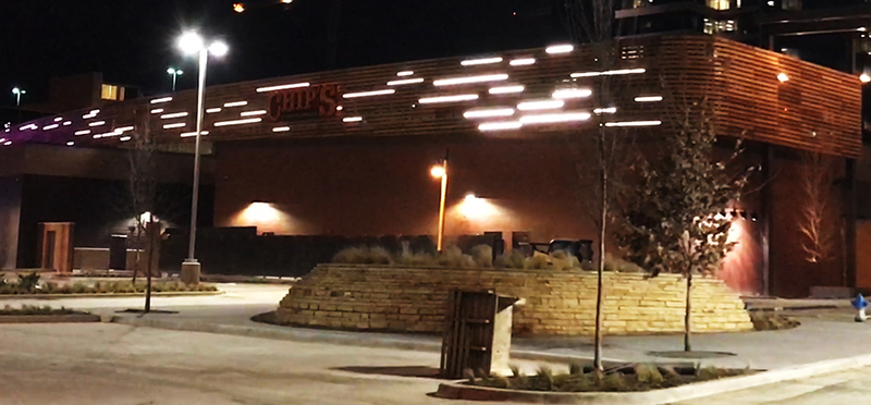 Granite Park's new 'Boardwalk' area in Plano, TX lights up with FloppyFlex sourced via TMB.
