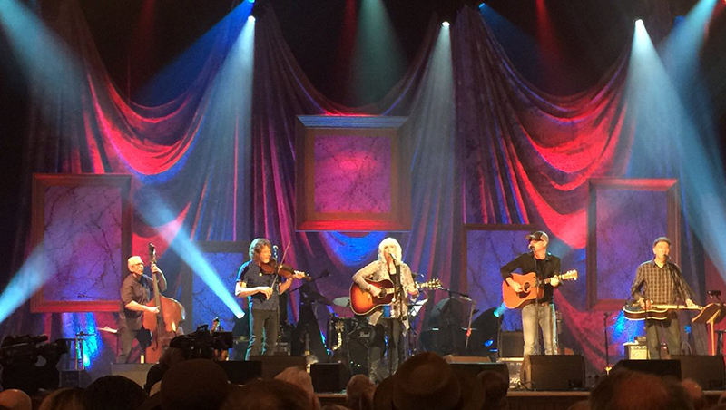 Harris and the Ramblers - Sam Bush, Jon Randall, Al Perkins, Larry Atamanuik and Byron House - returned to the hallowed stage.