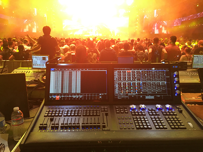 ChamSys MagicQ MQ500 Stadium at Coachella's Sahara stage