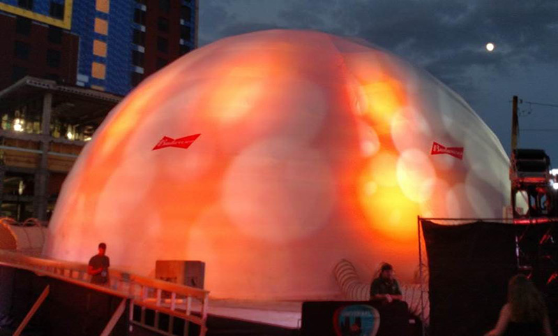 Budweiser Dome at CMA Fest, lit by Bandit Lites