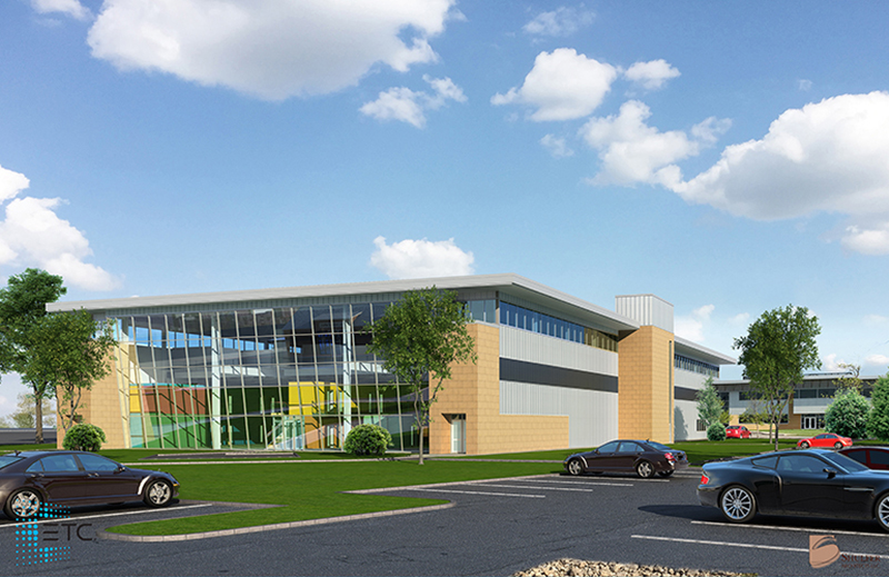 A rendering of the multi-level 75,000 square foot expansion to the company's headquarters.