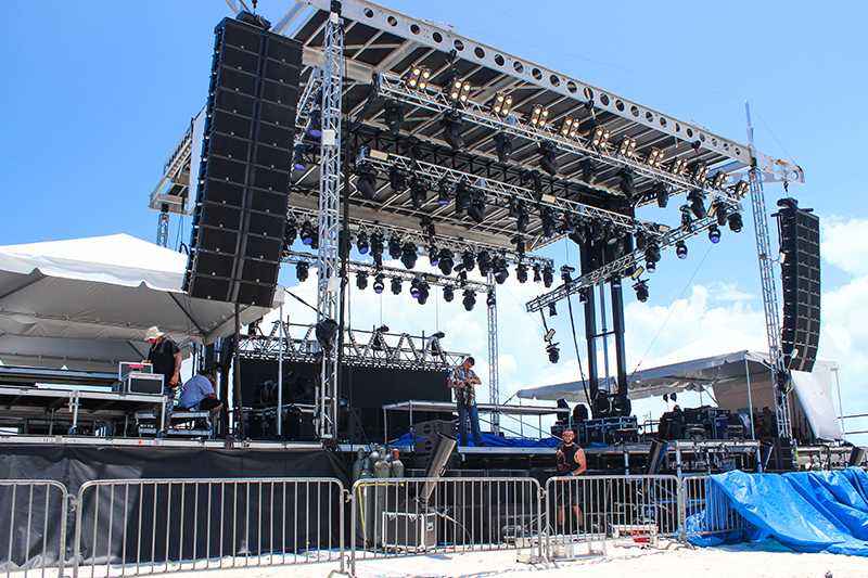 Fyre Festival stage. Photo by Crystal Bleecher