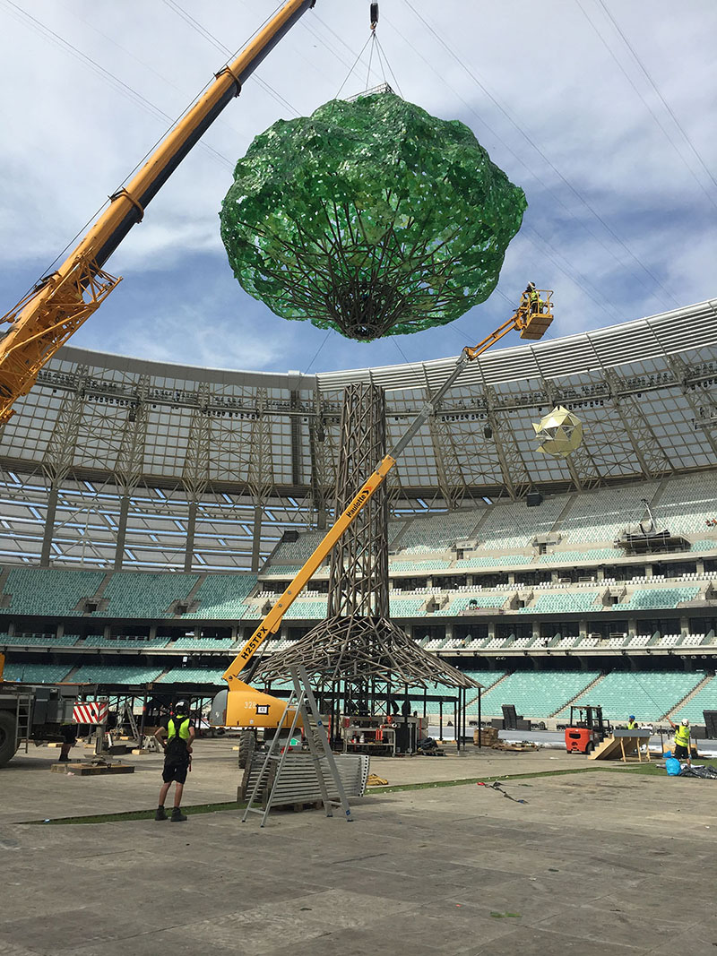 The tree feature at the Games in Baku