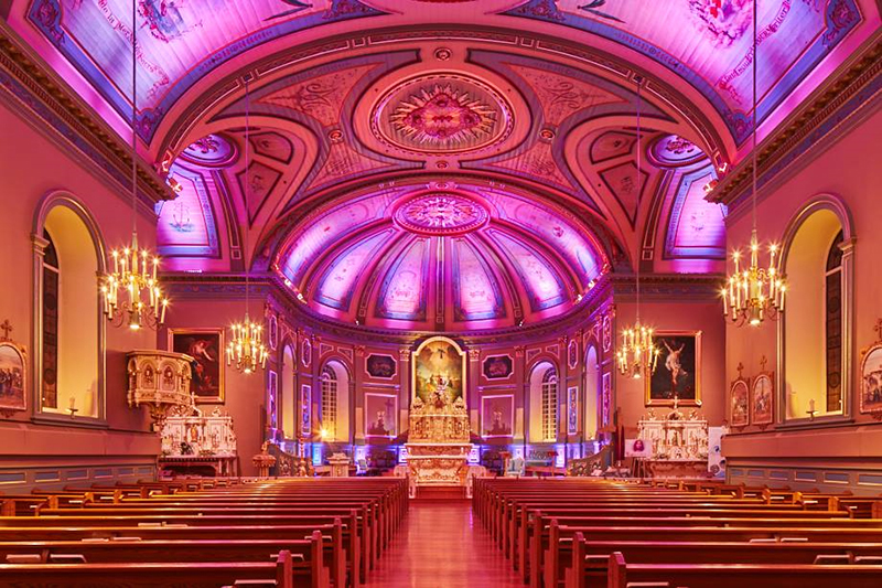 XYZ Technologie and Chauvet Professional Enhance Classic Beauty of Sainte Famille Church