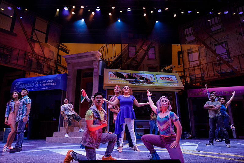 The musical by Lin-Manuel Miranda was staged at Geva Theatre Center. The morning after a power outage in Washington Heights, dawn lighting brings life to the cast of In the Heights. Photo by Goat Factory Media.