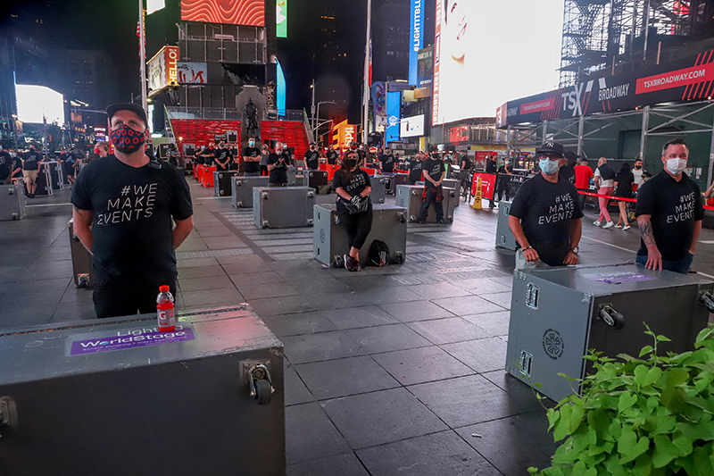 Times Square Activation of 172 road cases