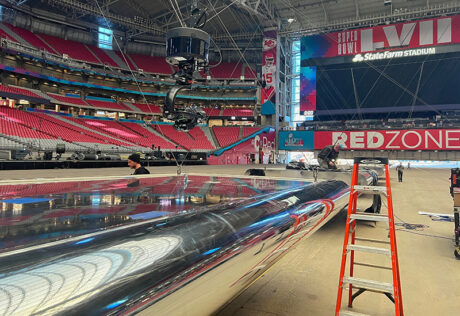 zactrack assists Superbowl Half Time Spectacular