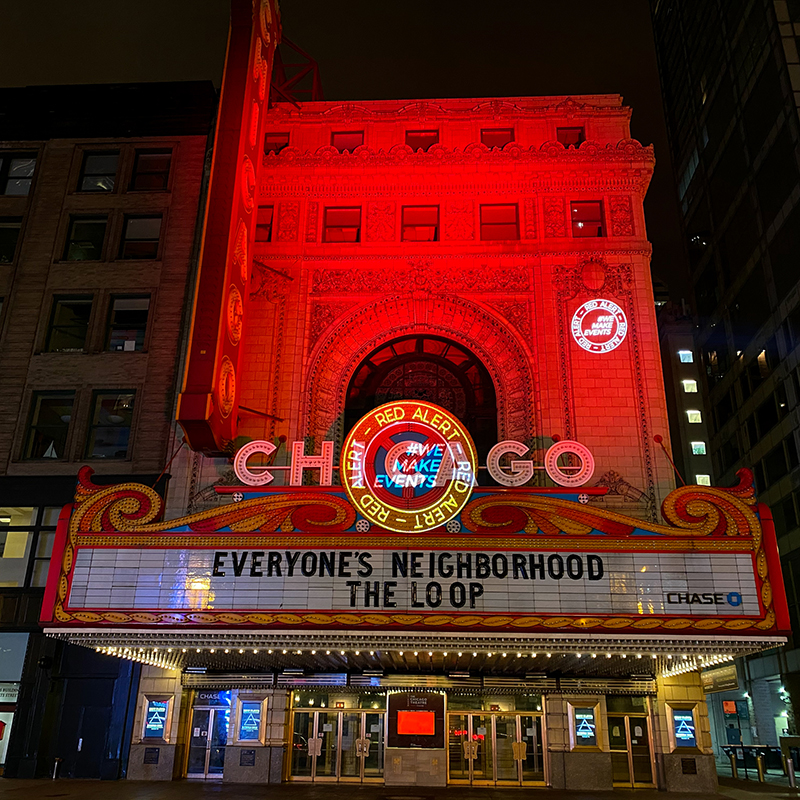 The historic Chicago Theatre.