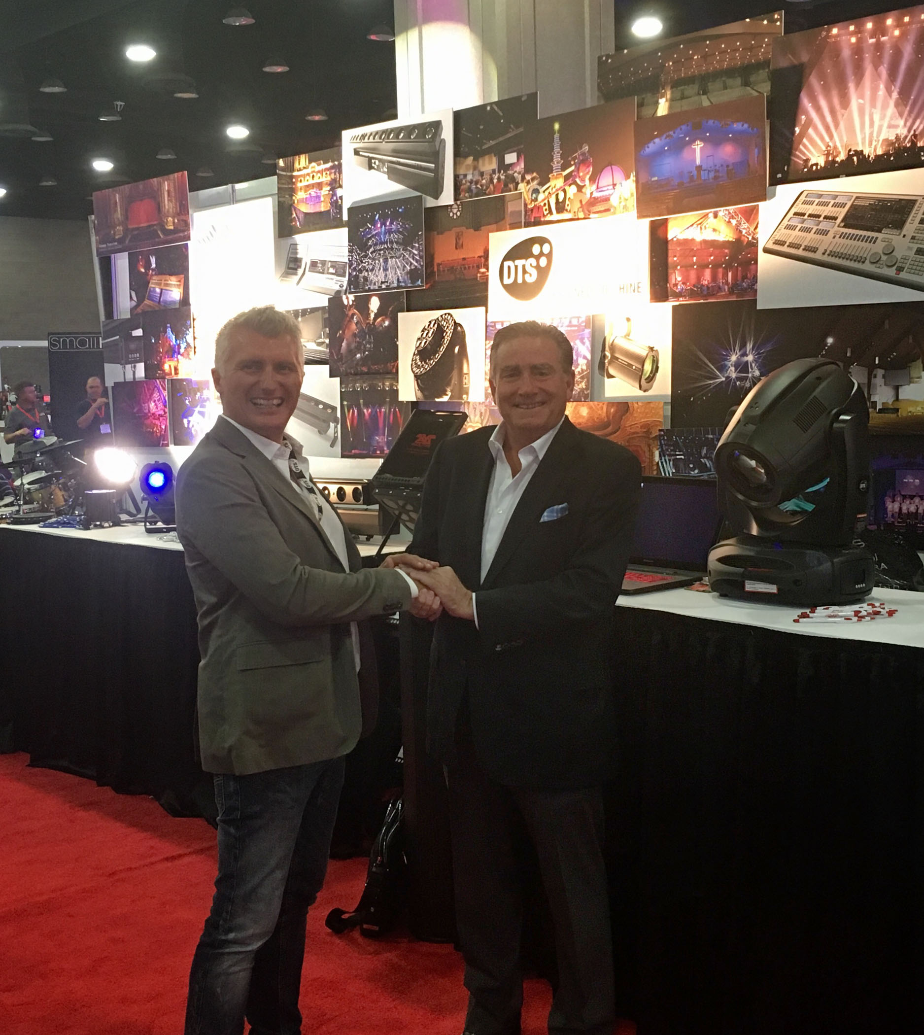 DTS lighting sales and marketing director Paolo Albani (left) and Group One president Jack Kelly