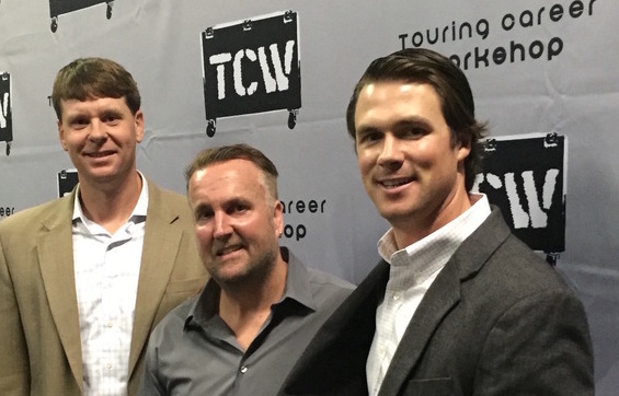 From left - Nick Harris, Alpha Sports + Entertainment, Chris Lisle, Chris Lisle Lighting Design, Adam Warren, Alpha Sports + Entertainment