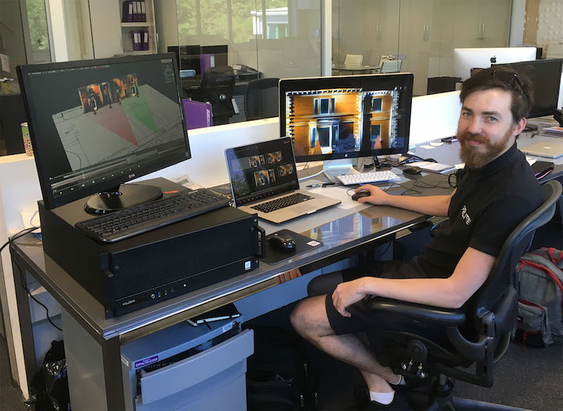 PR Live’s Head of Technical Dave Gillett working with the d3 system