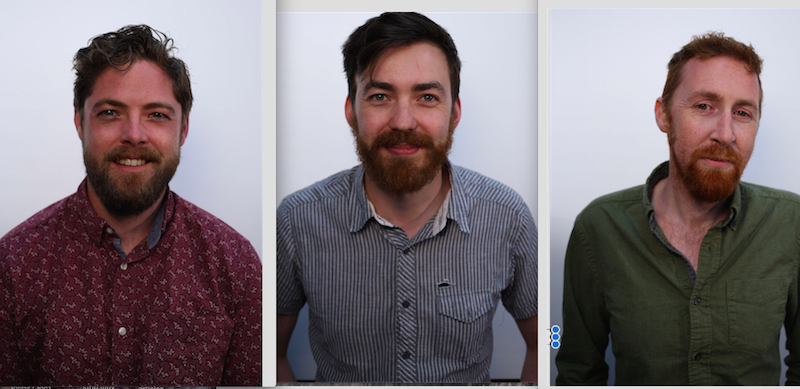 Rhys, Gillett and Travers (L-R)